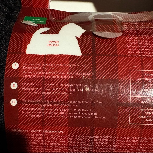 Black Scotty Dog Comfort HEAT PACK Plush Sherpa Pillow Scottish Terrier - Picture 6 of 6